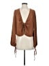 Storia 100% Polyester Brown 3/4 Sleeve Blouse Size S - photo 1
