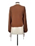 Storia 100% Polyester Brown 3/4 Sleeve Blouse Size S - photo 2