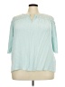 Westport 100% Rayon Teal 3/4 Sleeve Blouse Size 3X - photo 1