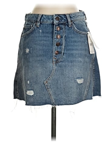 We the Free Denim Skirt (view 1)