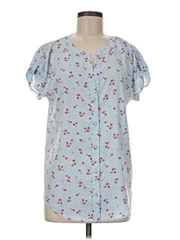 Ann Taylor Short Sleeve Blouse (view 1)