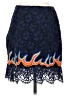 Sandro Paisley Blue Casual Skirt Size 2 - photo 2