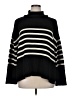 Gap 100% Cotton Stripes Black Turtleneck Sweater Size XL - photo 1