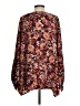 Emily Wonder 100% Polyester Brown Burgundy Long Sleeve Blouse Size S - photo 2