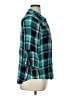 C established 1946 100% Rayon Plaid Teal 3/4 Sleeve Button-Down Shirt Size XL - photo 4