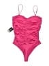 Express Solid Pink One Piece Swimsuit Size M - photo 2