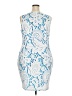 Unbranded Graphic Blue Cocktail Dress Size 3X - photo 2