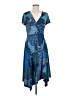 Perceptions Paisley Blue Casual Dress Size M - photo 1