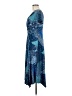 Perceptions Paisley Blue Casual Dress Size M - photo 5