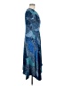Perceptions Paisley Blue Casual Dress Size M - photo 4