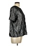 Express Metallic Silver Short Sleeve Blouse Size L - photo 4