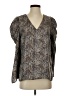Adrienne 100% Polyester Gray 3/4 Sleeve Blouse Size S - photo 1