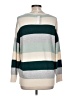Ann Taylor LOFT Outlet Color Block Teal Pullover Sweater Size L - photo 2
