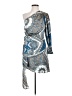 Lena 100% Polyester Paisley Blue Cocktail Dress Size S - photo 1