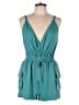 Blue Blush Solid Teal Romper Size L - photo 1