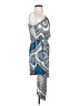 Lena 100% Polyester Paisley Blue Cocktail Dress Size S - photo 4