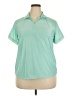Mondetta Teal Short Sleeve Blouse Size XXL - photo 1