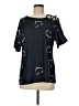 Unbranded Black Blue Short Sleeve Blouse Size M - photo 1