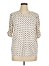 retrology Polka Dots Ivory 3/4 Sleeve T-Shirt Size XL - photo 1