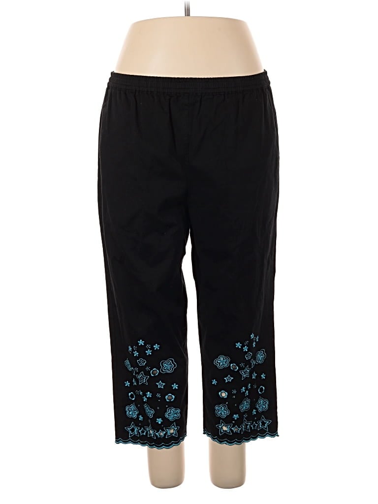 Pre-owned Quacker Factory Casual Pants In Black