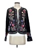 Johnny Was 100% Linen Floral Black Jacket Size S - photo 1