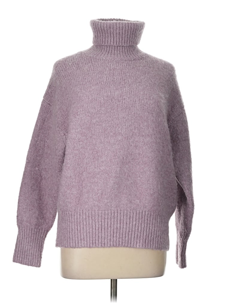 Pre-owned Zara Turtleneck Sweater In Purple
