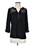 Express 100% Polyester Black 3/4 Sleeve Blouse Size S - photo 1