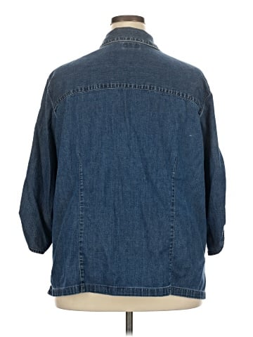 Liz Claiborne 3/4 Sleeve Button-Down Shirt (view 2)