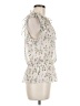 MNG Suit Ivory Sleeveless Blouse Size M - photo 4