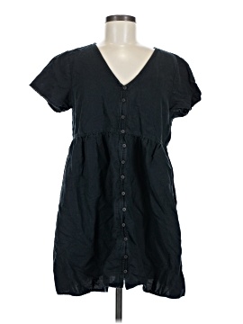 Madewell Linen-Blend Alexandra Button-Front Mini Dress