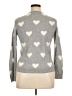 Talbots 100% Cashmere Hearts Gray Cardigan Size XL Petite - photo 2