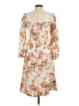 Shein 100% Polyester Floral Ivory Casual Dress Size M - photo 2