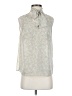 H&M 100% Polyester Silver Sleeveless Blouse Size S - photo 1