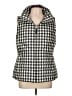 Talbots 100% Polyester Checkered-gingham Black Vest Size L - photo 1