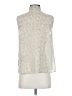 H&M 100% Polyester Silver Sleeveless Blouse Size S - photo 2