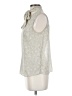 H&M 100% Polyester Silver Sleeveless Blouse Size S - photo 5