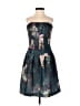 H&M Print Blue Green Cocktail Dress Size 6 - photo 1