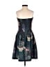 H&M Print Blue Green Cocktail Dress Size 6 - photo 2