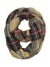 Unbranded 100% Acrylic Plaid Brown Tan Scarf One size - photo 1