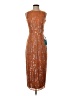 Mac Duggal 100% Polyester Metallic Orange Cocktail Dress Size 0 - photo 1