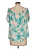 Buddy Love 100% Polyester Green Short Sleeve Blouse Size L - photo 2