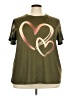 Shein Curve Hearts Green Short Sleeve Top Size 4X - photo 1