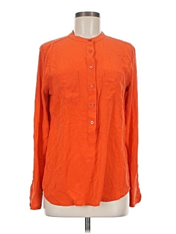 Equipment Long Sleeve Silk Top (view 1)