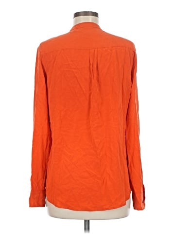 Equipment Long Sleeve Silk Top (view 2)