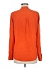 Equipment 100% Silk Orange Long Sleeve Silk Top Size M - photo 2