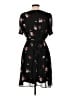 DKNY 100% Polyester Floral Black Casual Dress Size 10 - photo 2