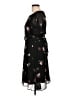 DKNY 100% Polyester Floral Black Casual Dress Size 10 - photo 5