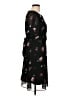 DKNY 100% Polyester Floral Black Casual Dress Size 10 - photo 4