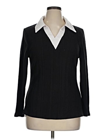 Shein Curve Long Sleeve Blouse (view 1)