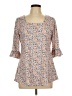 Assorted Brands Tan 3/4 Sleeve Blouse Size L - photo 1